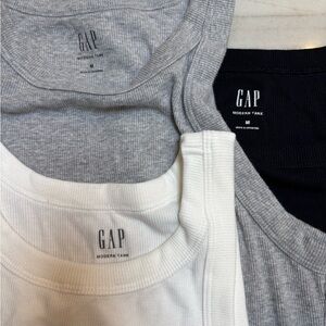 GAP Essential Tank Tops - Gray, White, Black
